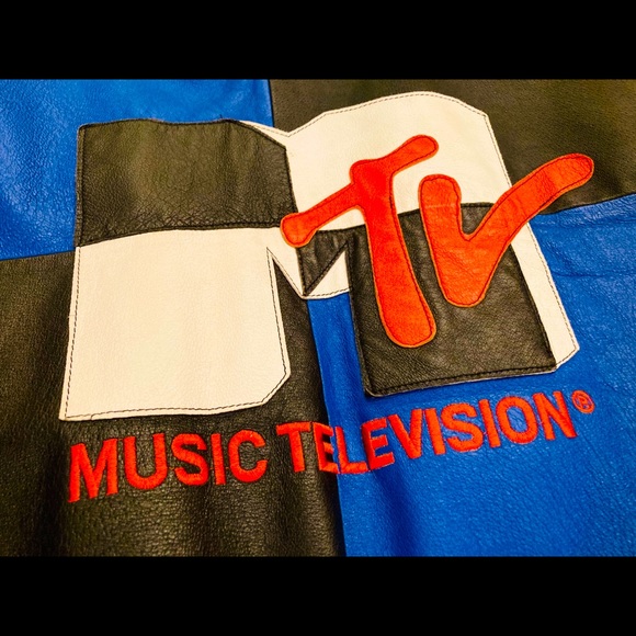 VINTAGE MTV LEATHER JACKET - Picture 1 of 7